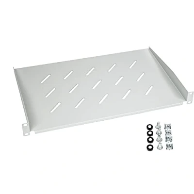 Abbildung von HMF 65499 Fachboden für Serverschrank 19 Zoll 1 HE 300 mm Tiefe Lichtgrau