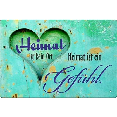 Abbildung von Geschenkeparadies 24 Deko Blechschild 20x30cm Heimat ist kein Ort. EIN Gefühl