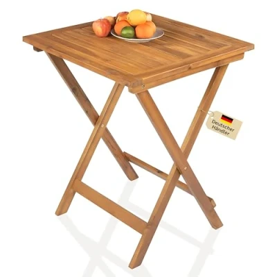 Abbildung von SAM Gartentisch Blossom Akazienholz massiv &amp; geölt Balkontisch 60x60 cm Holztisch für Balkon, Terrasse, Wintergarten oder Garten pflegeleichter Klapptisch