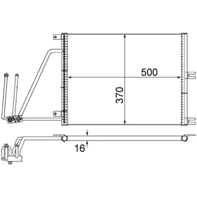 Abbildung von Kondensator, Klimaanlage MAHLE ORIGINAL AC 226 000S
