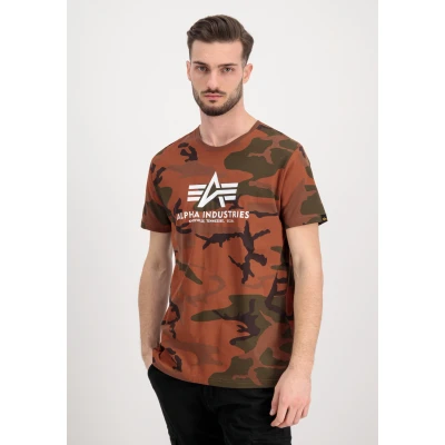Abbildung von Alpha Industries T CAMO Tshirt print, Herren, Größe: Large, Burned