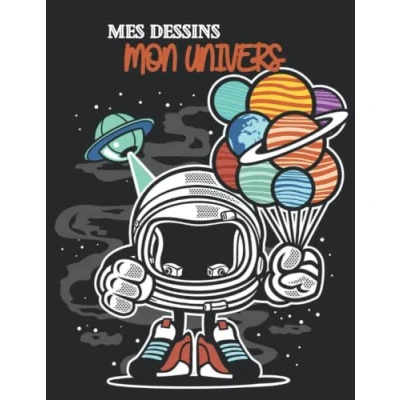 Abbildung von Mes dessins mon univers: carnet de dessin cahier pour enfant format A4 100 pages blanches couverture souple dessiner, apprendre à écrire ou faire des croquis