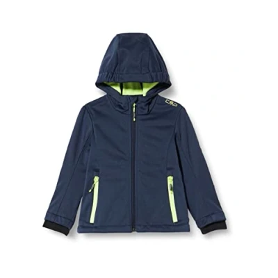 Abbildung von CMP Melange Softshelljacke für Kinder mit Fester Kapuze, Navy Mel. Bambus, 98