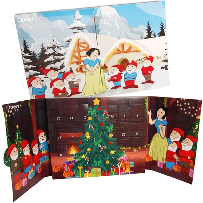 Abbildung von Krebs Glas Lauscha Adventskalender &quot;Schneewittchen und die sieben Zwerge, Weihnachtsdeko&quot;, für Erwachsene, Mini Märchen mit Christbaumschmuck