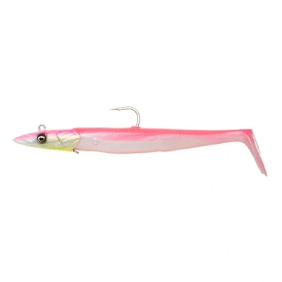 Abbildung von Savage Gear Sandeel V2 2P1 Shad Pink Pearl Silver 18cm (86g) Gummifisch