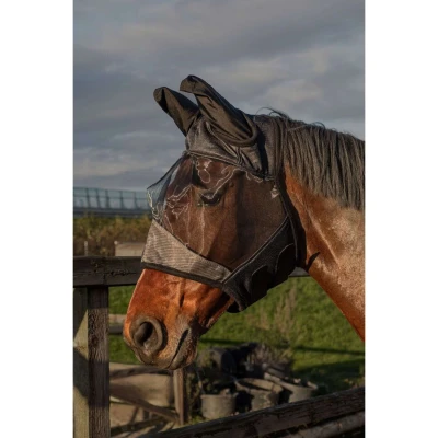 Abbildung von Harry&#039;s Horse Fliegenmaske Fliegenschutz XL Schwarz