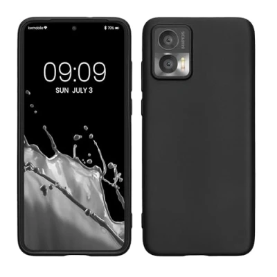 Abbildung von kwmobile Case kompatibel mit Motorola Edge 30 Neo Hülle Schutzhülle aus Silikon metallisch schimmernd Handyhülle Metallic Grau