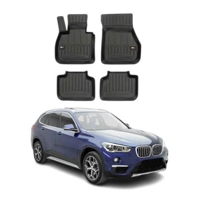 Abbildung von OMAC Gummi Fußmatten kompatibel mit BMW X1 F48 2014 2023 Premium TPE Automatten 4tlg