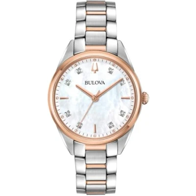 Abbildung von Bulova Damen Analog Quarz Uhr mit Edelstahl Armband 98P183