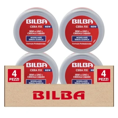 Abbildung von Bilba Cera Fix Haarformer mit Leinsamen und flüssigen Kristallen, elastischer Halt leichtem Nasseffekt, frischer Duft, professionelle Formel, 4 Dosen je 100 ml