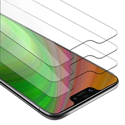 Abbildung von Cadorabo 3x Panzer Schutz Glas für Google PIXEL 3 XL Stück Schutzfolie in Ultra Klar Hüllen freundlich Gehärtetes (Tempered) Dipslayschutz Folie 9H Härte Anti Kratzer
