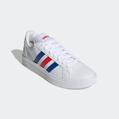 Abbildung von adidas Herren Grand Court Base 2.0 Shoes Schuhe, Cloud White/Royal Blue/Vivid Red, 42 EU