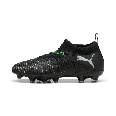 Abbildung von PUMA FUTURE 8 MATCH FG/AG Football Boots Youth, Schuhe, Schwarz/Cool Light Grau/Grün, 35.5