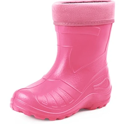 Abbildung von Ladeheid Gummistiefel Kinder Hohe wasserdichte Regenstiefel für Jungen und Mädchen LA 939 (Fuchsie, 25 EU)