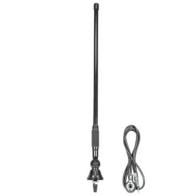 Abbildung von tomzz Audio 1000 056 Gummi Antenne extrem stabil hochflexibel Universal AM FM UKW KFZ kompatibel mit Boot Marine Auto Yacht Jeep Traktor 1 3m Kabel DIN Anschluss drehbar