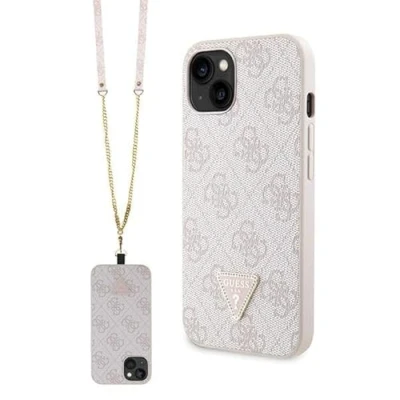 Abbildung von Guess GUHCP14XP4TDSCPP Hülle für iPhone 14 Pro Max 6.7&quot; Rosa hardcase Crossbody 4G Metal Logo
