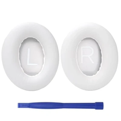 Abbildung von HATOFES Ohrpolster für Bose 700 Noise Cancelling Kopfhörer (NC700) Ersatz mit weichem PU Leder, luxuriöser Memory Schaum, zusätzliche Dicke, extra langlebige (weiße Farbe)