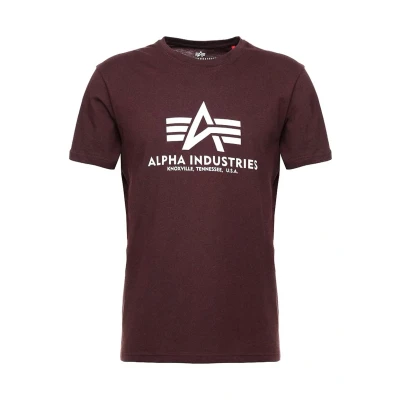 Abbildung von Alpha Industries Tshirt print, Herren, Größe: Small, Deep maroon