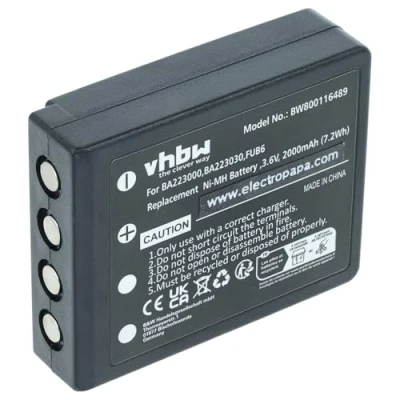 Abbildung von vhbw 1x Akku kompatibel mit HBC Radiomatic Keynote, Linus 4, Micron 5, 6, 7 Fernbedienung Remote Control (2000 mAh, 3,6 V, NiMH)
