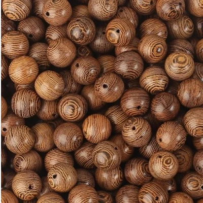Abbildung von DAHI perlen holzperlen ca. 150pcs Holz 12mm bastelnperlen für DIY Schmuck Herstellung (12mm/150stk)
