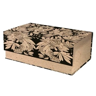 Abbildung von Clairefontaine 116055C Box/Schachtel Le cerisier blanc, ideal für Tischdeko, praktisch und elegant, rechteckig 29,8x10,8cm, Kraft, 1 Stück