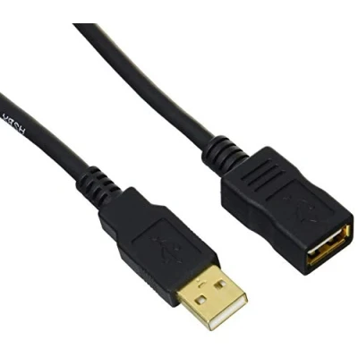 Abbildung von Amazon Basics 1IGG USB 2.0 Verlängerungskabel A Stecker auf Buchse, 2 m, Schwarz