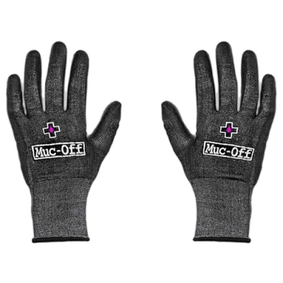 Abbildung von Muc Off Mechaniker Handschuhe, Mittel Latexfreie Schnittschutzhandschuhe für die Wartung von Fahrrädern und Motorrädern Waschmaschinengeeignete Arbeitshandschuhe
