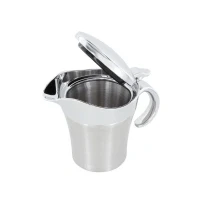 Abbildung von Westmark Thermo Sauciere mit Klappdeckel, Füllvolumen: 0,5l, Rostfreier Edelstahl/Kunststoff, Silber, 62242260