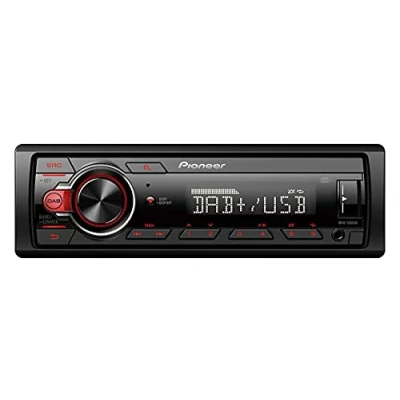 Abbildung von MEDIADOX 1 DIN Autoradio Set inkl. Spannungswandler von Pioneer (MVH 130DAB) passend für LKW/Truck/Bus/24 Volt/24V