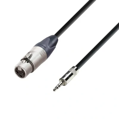 Abbildung von Adam Hall Cables 5 STAR MYF 0150 Mikrofonkabel Neutrik XLR female auf 3,5 mm Klinke stereo 1,5 m