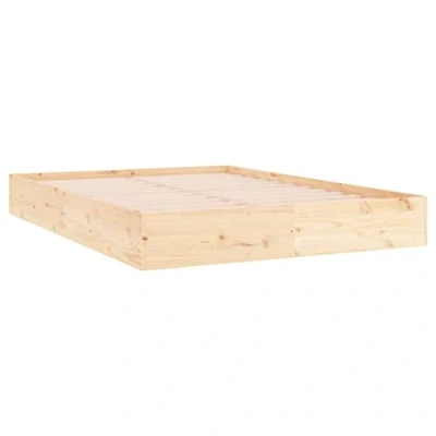 Abbildung von vidaXL Massivholzbett Bettgestell Lattenrost Doppelbett Bettrahmen Bett Schlafzimmerbett Holzbett Schlafzimmermöbel Kiefer 120x200cm