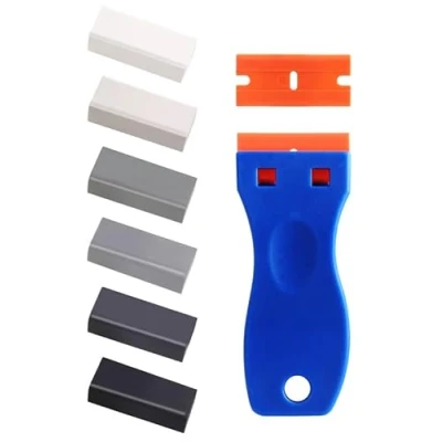 Abbildung von Wachskitt Grau, Laminat Wachs Reparaturset Weiß, Hartwachs Fliesen PVC Vinyl Möbel Parkett Holzwachs Reparatur Boden Linoleum zum Auffüllen Reparieren von Kratzern und Löchern