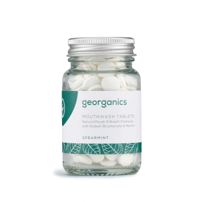 Abbildung von Georganics Pastillas Orgánicas de Enjuague Bucal Tabletas Refrescantes para el Aliento con Bicarbonato Sodio y Mentol Vegano Cruelty Free, sin Flúor et SLS Menta Verde 720
