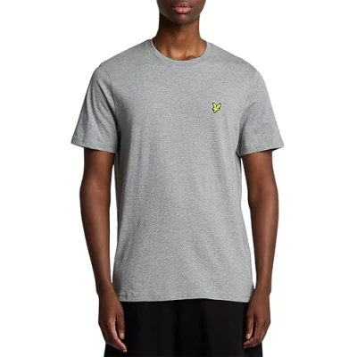 Abbildung von Lyle &amp; Scott T Shirts für Herren Baumwolle Rundhals klassisch Adler Logo, Grau, S