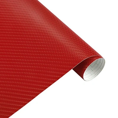 Abbildung von Könighaus (4,92/m2 Rot 3D Carbon Autofolie 1000 x 152 cm blasenfrei mit Anleitung