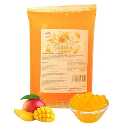Abbildung von 600g Bubble Tea Perlen Popping Boba Mango Fruchtperlen Bubbletea Set Vegan Super Ideen zum Selber Machen Topping für DIY