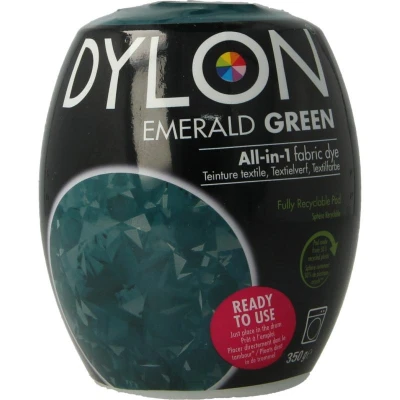 Abbildung von Dylon Dye Pods Textilfärbemittel für die Waschmaschine, 350 g, Smaragdgrün