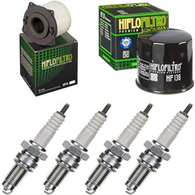 Abbildung von Luftfilter Ölfilter Zündkerzen für GSX 1100 F Baujahr 1988 1996 Servicekit Wartungskit