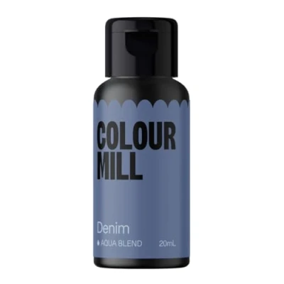 Abbildung von Colour Mill Aqua Blend Denim Lebensmittelfarbe auf Wasserbasis Lebensmittel Farbe Sehr Intensiv, Hoch Konzentriert, Vegan 20 ml
