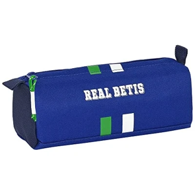 Abbildung von safta Unisex Kinder Federmäppchen mit Reißverschluss und Fach von Real Betis Balompié, 210 x 70 80 mm, Blau Marineblau, Estándar