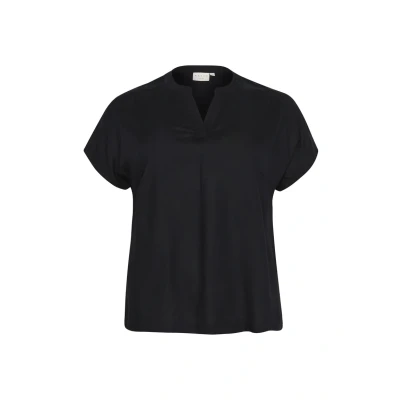 Abbildung von Kaffe Curve Solid Bluse, Damen, Größe: 52, Black deep