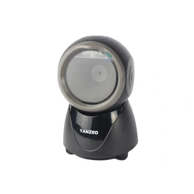 Abbildung von YANZEO YS860 Barcode Scanner 2D/1D Desktop Lesegerät Freihändig QR Plug and Play Schnelles und genaues Scannen für Geschäft, Büro, Lager