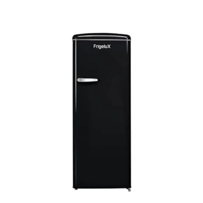 Abbildung von Frigelux RF218RNA++ Kühlschrank mit Gefrierfach 218 l, inklusive 23 l Gefrierschrank, Abtauautomatik, freistehend, Vintage Stil 50er Jahre, Schwarz