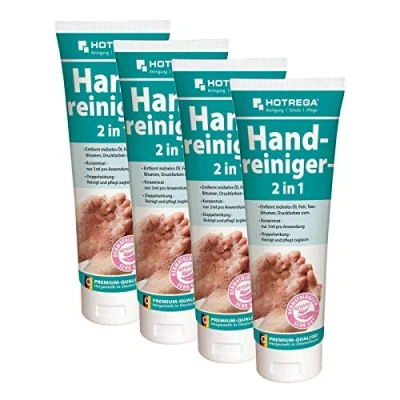 Abbildung von HOTREGA Handreiniger, Handwaschpaste, Handseife 2in1 250 ml Tube Hand Reinigung + Pflege, Mengen:4