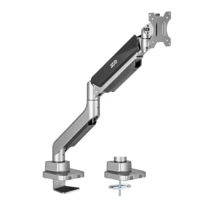 Abbildung von Ergo Office ER 445 1 Fach Monitorhalterung mit Gasfeder 17 32&quot; Doppelarm Tischhalterung Monitorarm Schwenkbar Neigbar Drehbar VESA 75x75 100x100 bis 15kg Aluminium