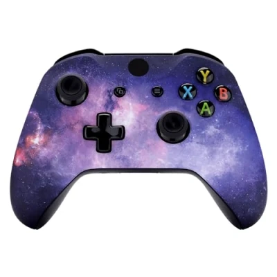 Abbildung von eXtremeRate Gehäuse für Xbox One X/S Controller, DIY Ersatz Front Hülle Case Zubehör Faceplate S/X Controller Modell 1708 Galaktischer Nebel