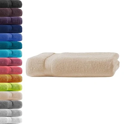 Abbildung von Hometex Premium Textiles Handtuch in Qualität 500 g/m², Feinster Frottier Stoff 100% Baumwolle, 1x Badetuch, Kuschelig weich, saugfähig, Extra schwere, flauschige Hotel