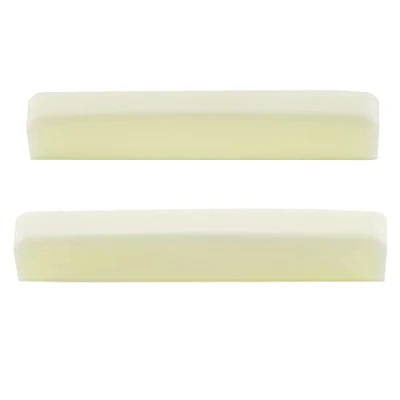 Abbildung von Musiclily Pro Universal Jumbo Knochensattel Rohling für Akustik und E Gitarre, Elfenbein(2 Stück)