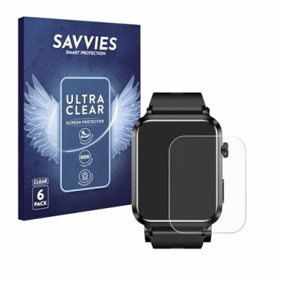 Abbildung von Savvies 6 Stück Schutzfolie für Kardena Care Air 2 (rechteckig) Displayschutz Folie Ultra Transparent