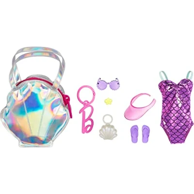 Abbildung von Barbie Puppenkleidung Beach Outfit HJT43 Mattel Premium Mode Puppen Kleidung